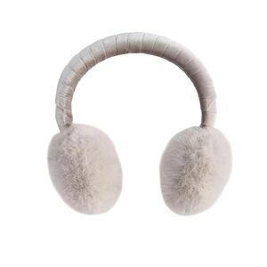 NWT ON 34TH Women’s Silver Faux Fur Earmuffs Gift‎ Stocking Stuffer Warm Soft